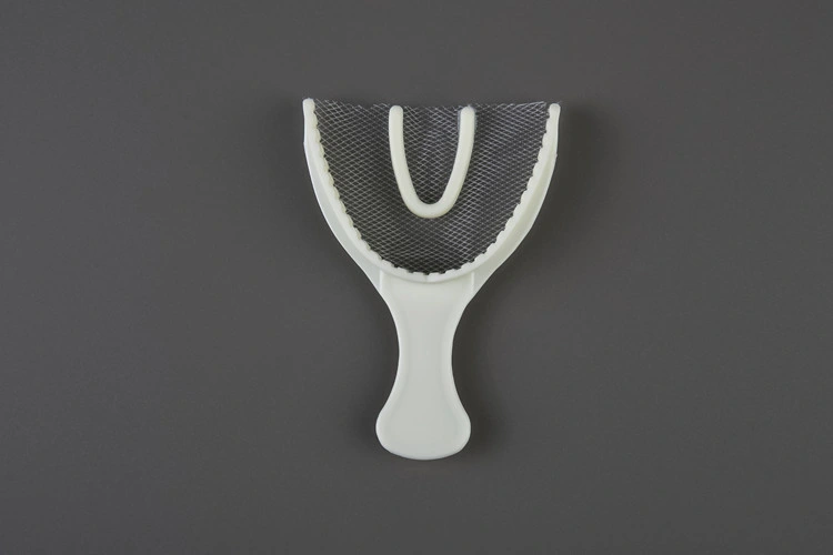 SJ Medical Grade Plastic Dental Disposable Consumable Bite Implant Impression Tray with Mesh Nylon Net