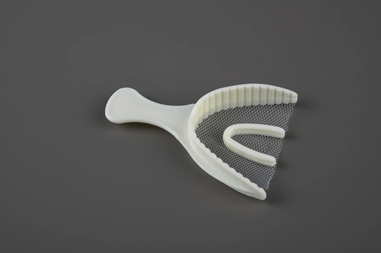 SJ Medical Grade Plastic Dental Disposable Consumable Bite Implant Impression Tray with Mesh Nylon Net